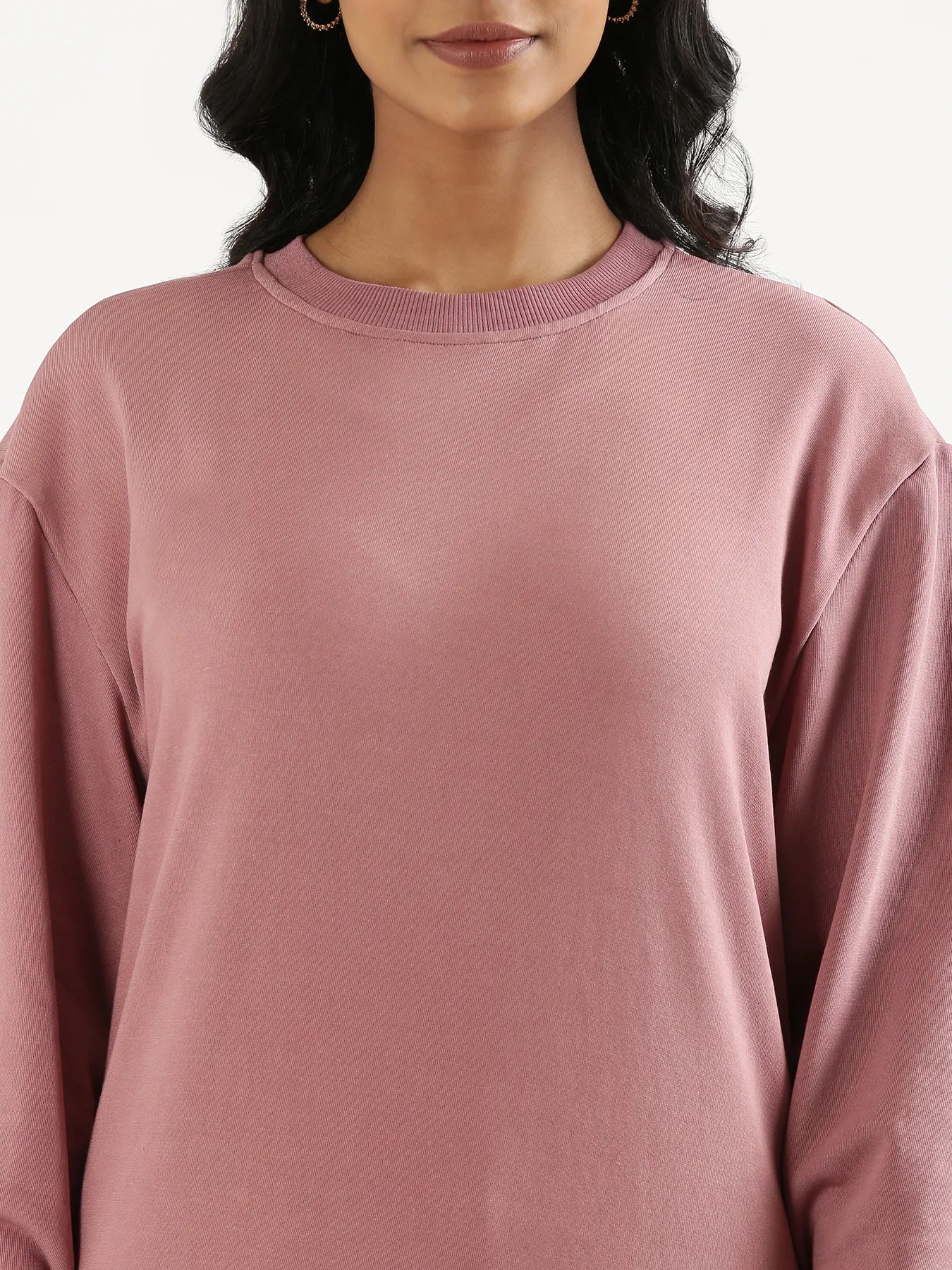 Unisex Rose Taupe Round Neck Sweatshirt - Image 9