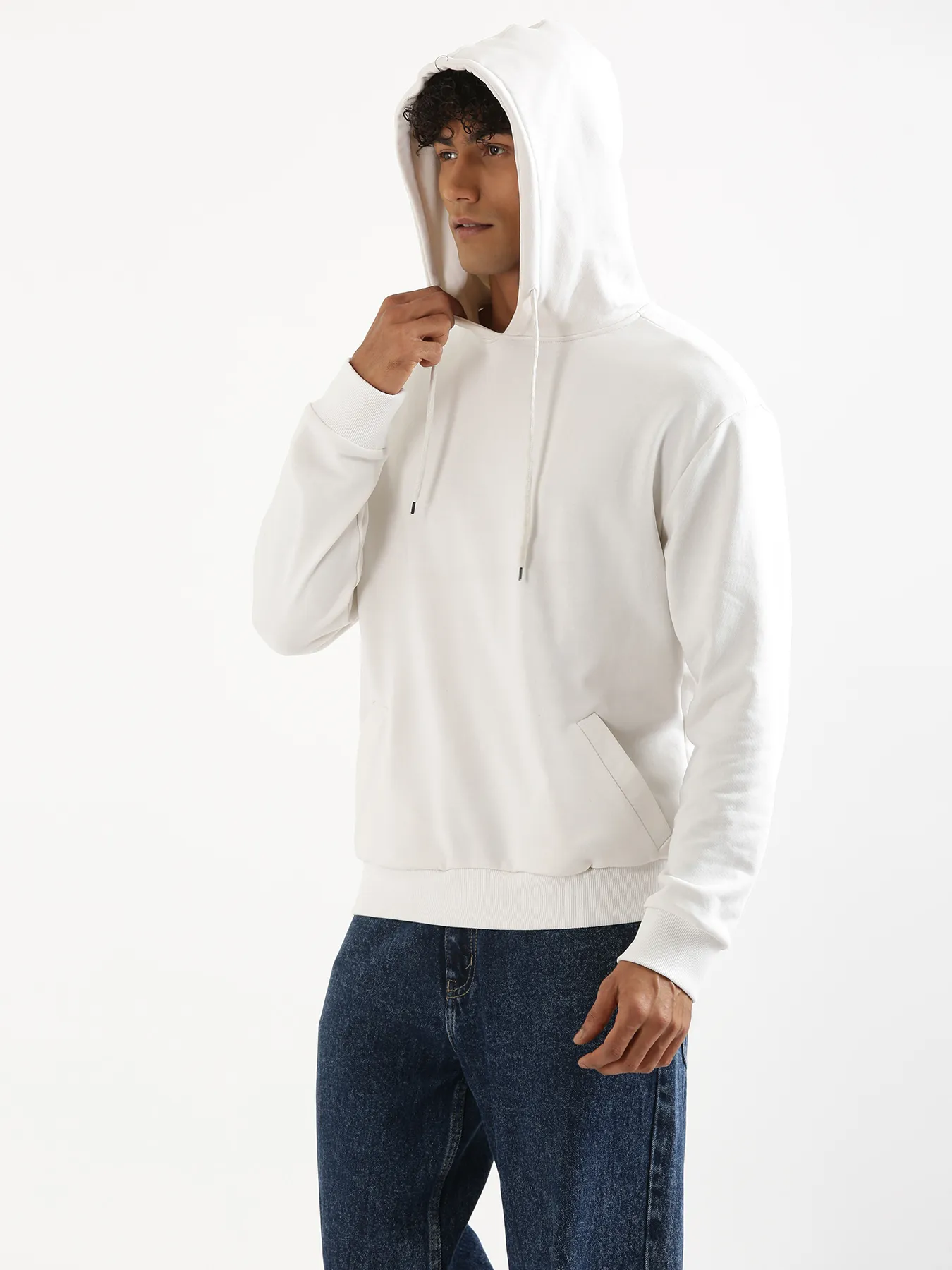 Unisex White Pullover Fleece Hoodie - Image 11