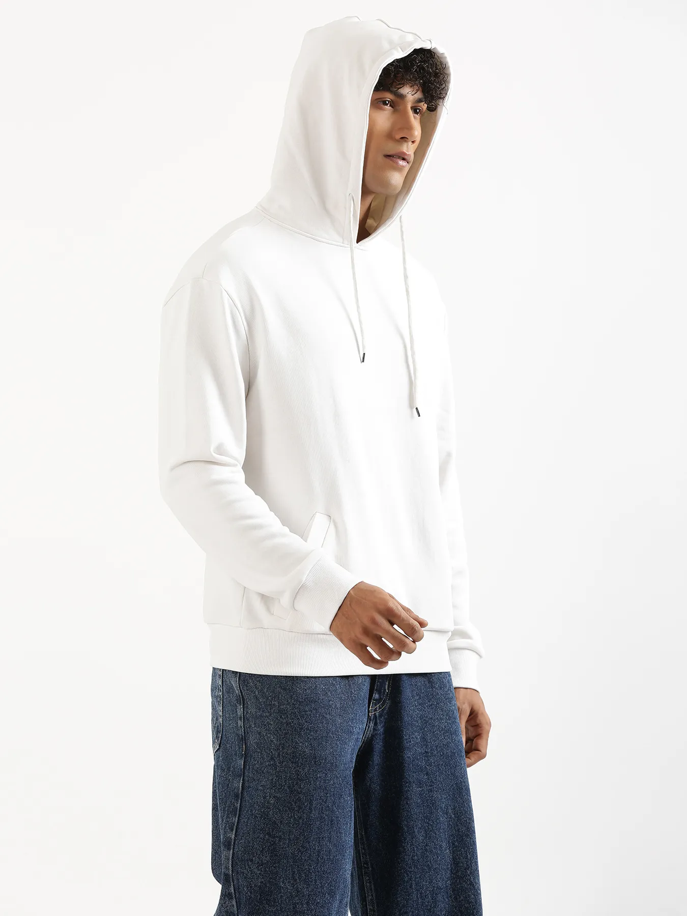 Unisex White Pullover Fleece Hoodie - Image 13