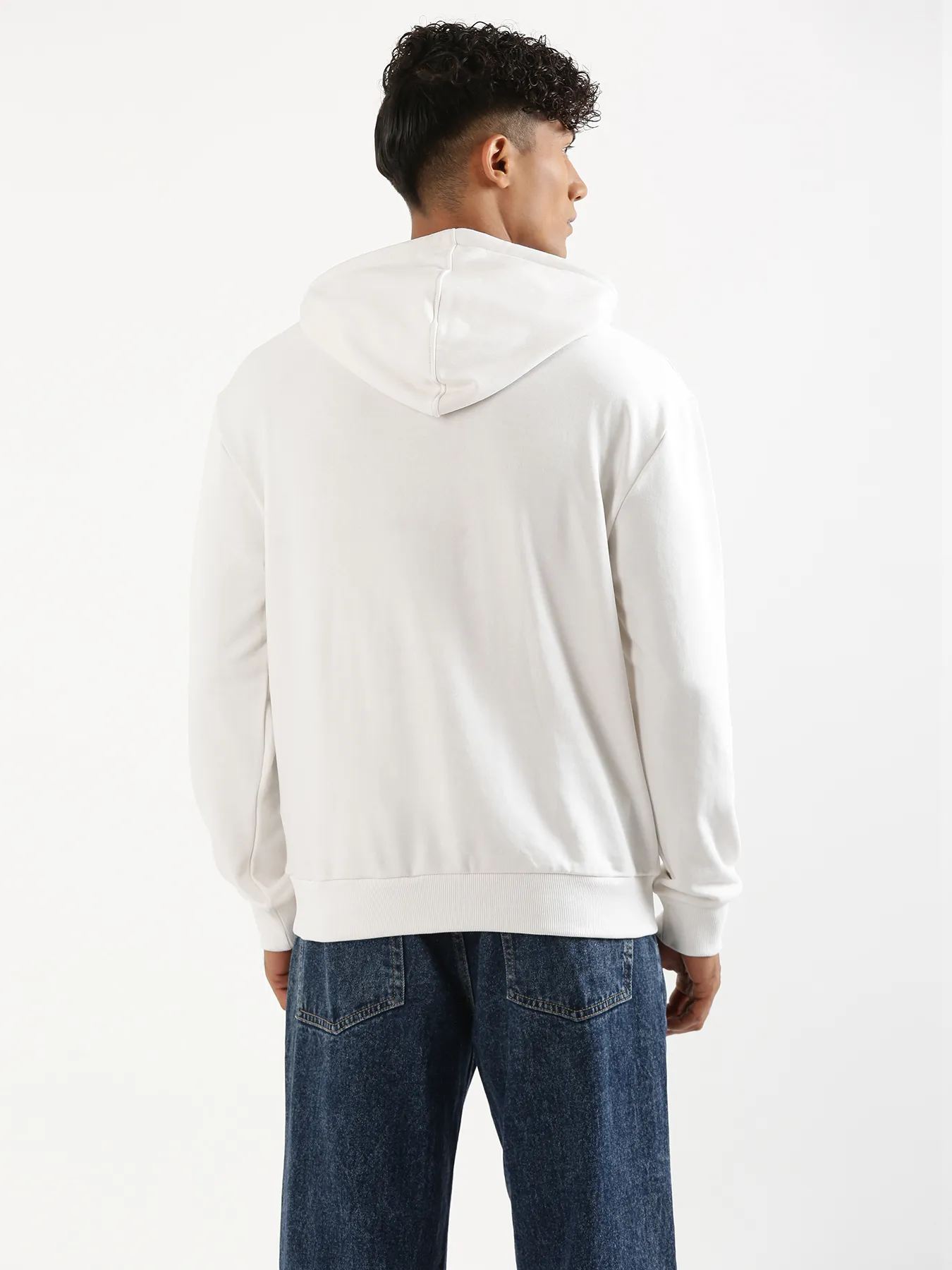 Unisex White Pullover Fleece Hoodie - Image 15