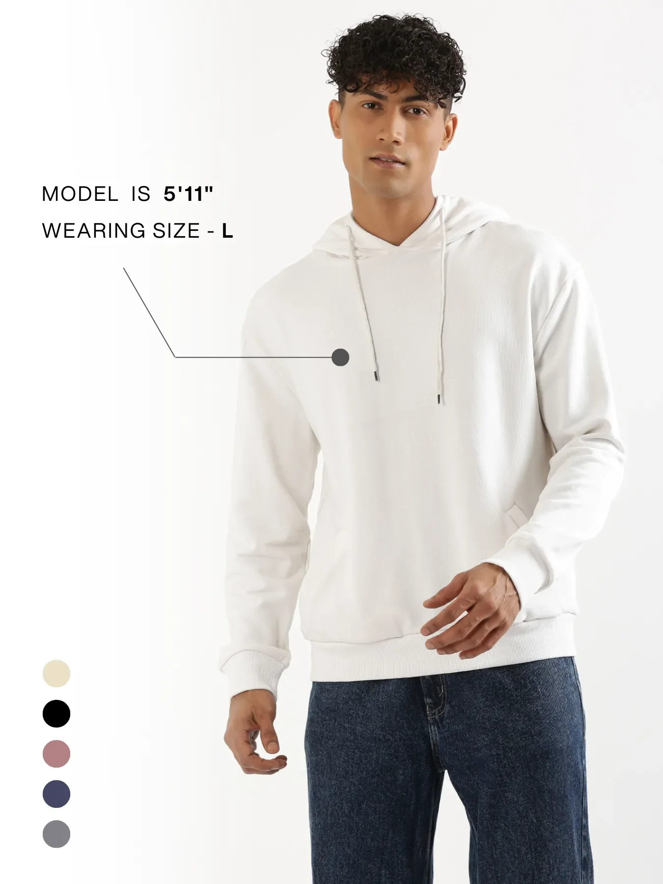Unisex White Pullover Fleece Hoodie - Image 21