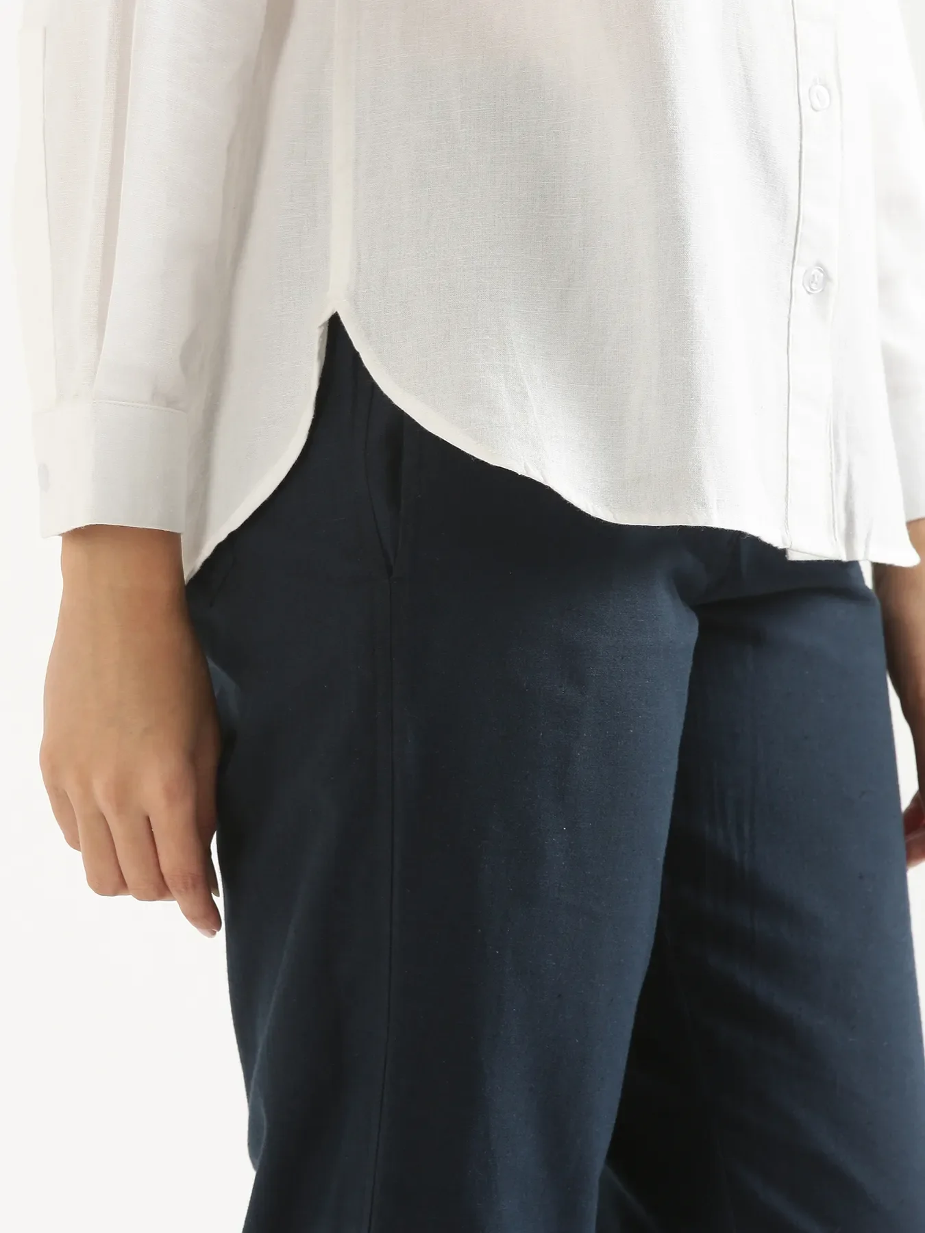 Women White Airy-Linen Shirt - Image 13
