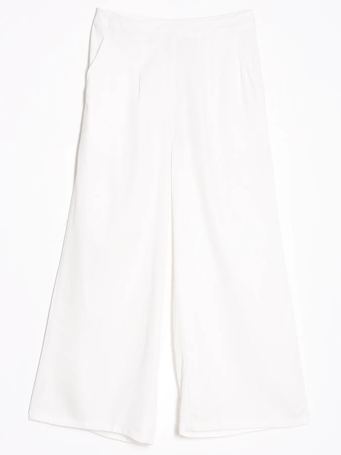 Women White Viscose Palazzo Pant - Image 13