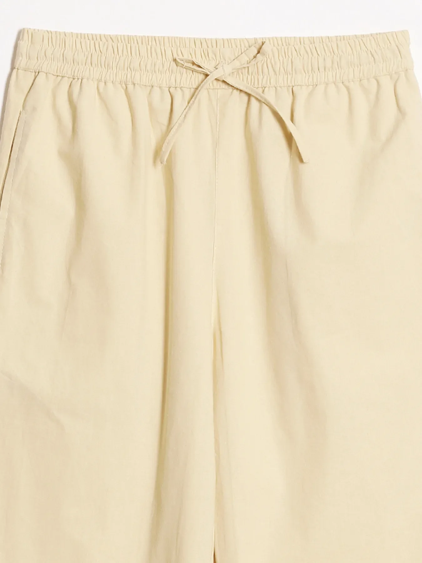 Women Beige Cotton Straight Pant - Image 11
