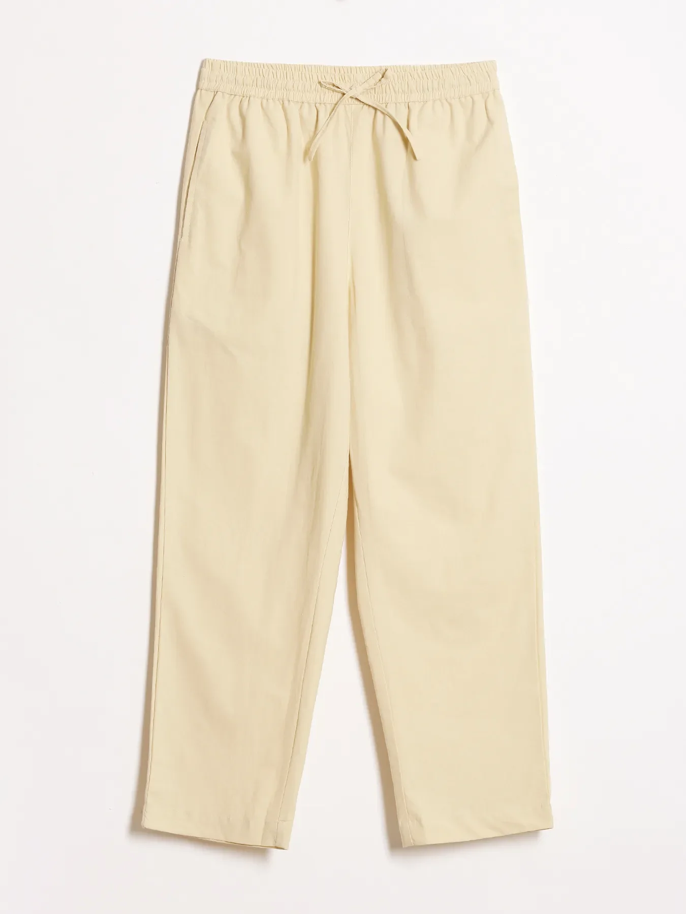 Women Beige Cotton Straight Pant - Image 12