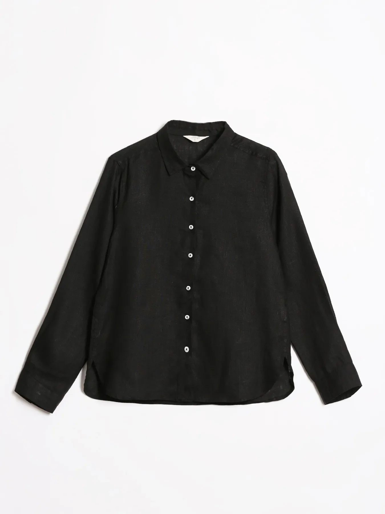 Women Black Pure Linen Shirt - Image 16