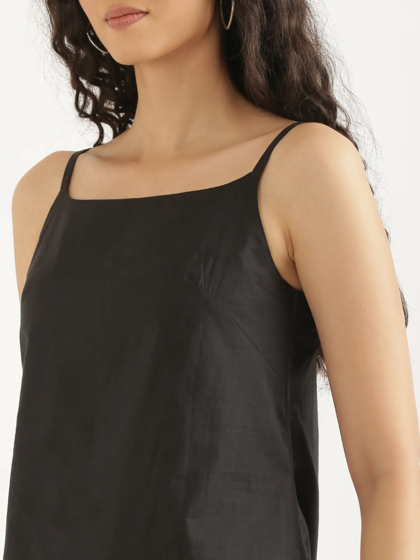 Black , White & Nude Cotton Camisole Top - Image 6