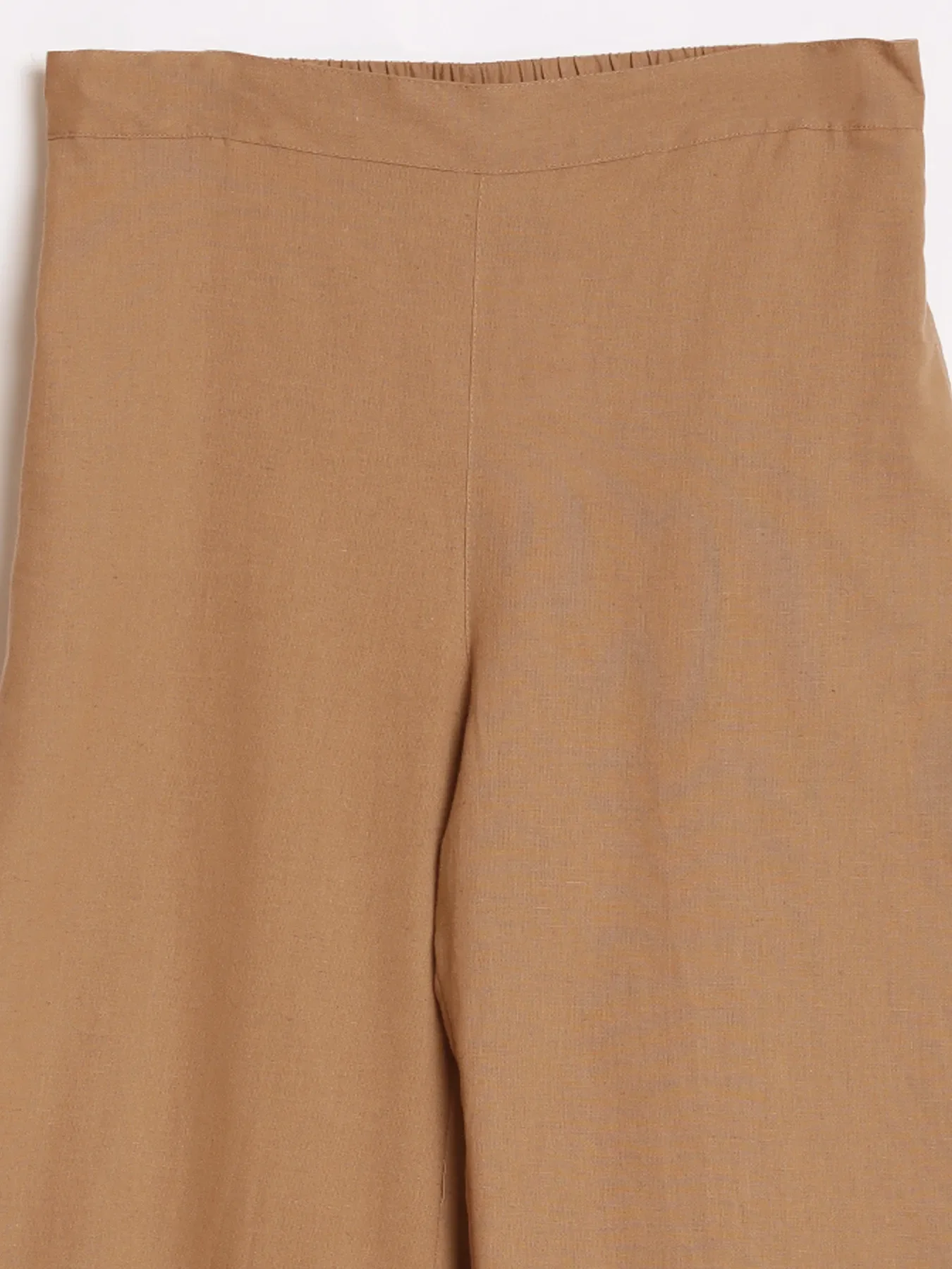 Women Coffee Brown Airy Linen Wide Leg Pant - Image 17
