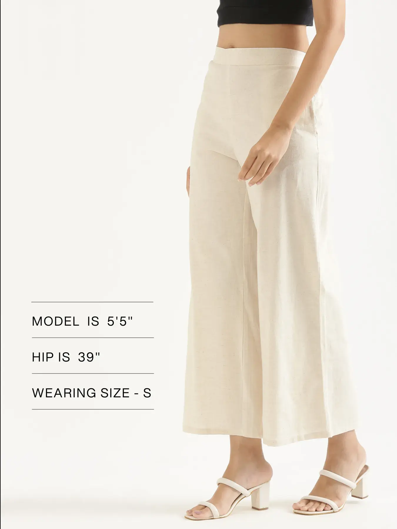 Women Ecru Airy Linen Wide Leg Pant - Image 16