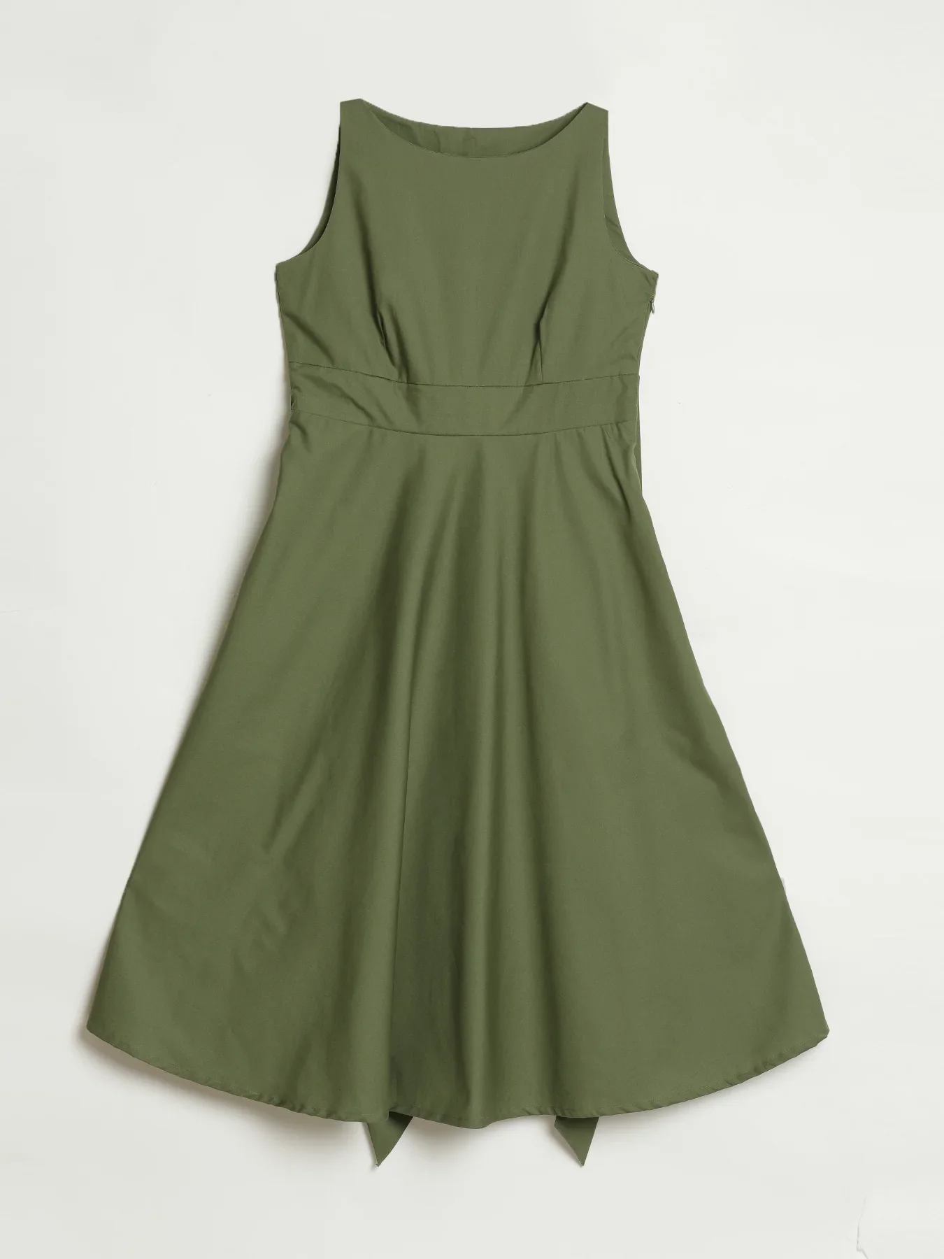 Women Forest Green Better Cotton Flared Dress - Image 13