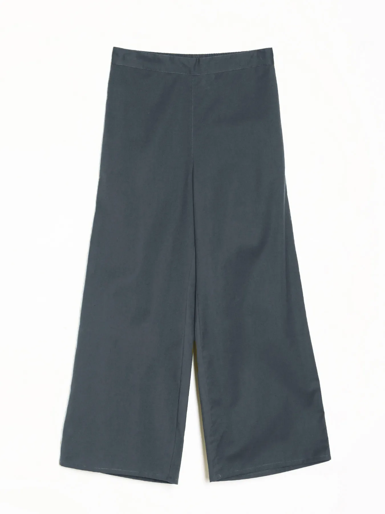Women German Grey Airy Linen Wide Leg Pant - Image 10