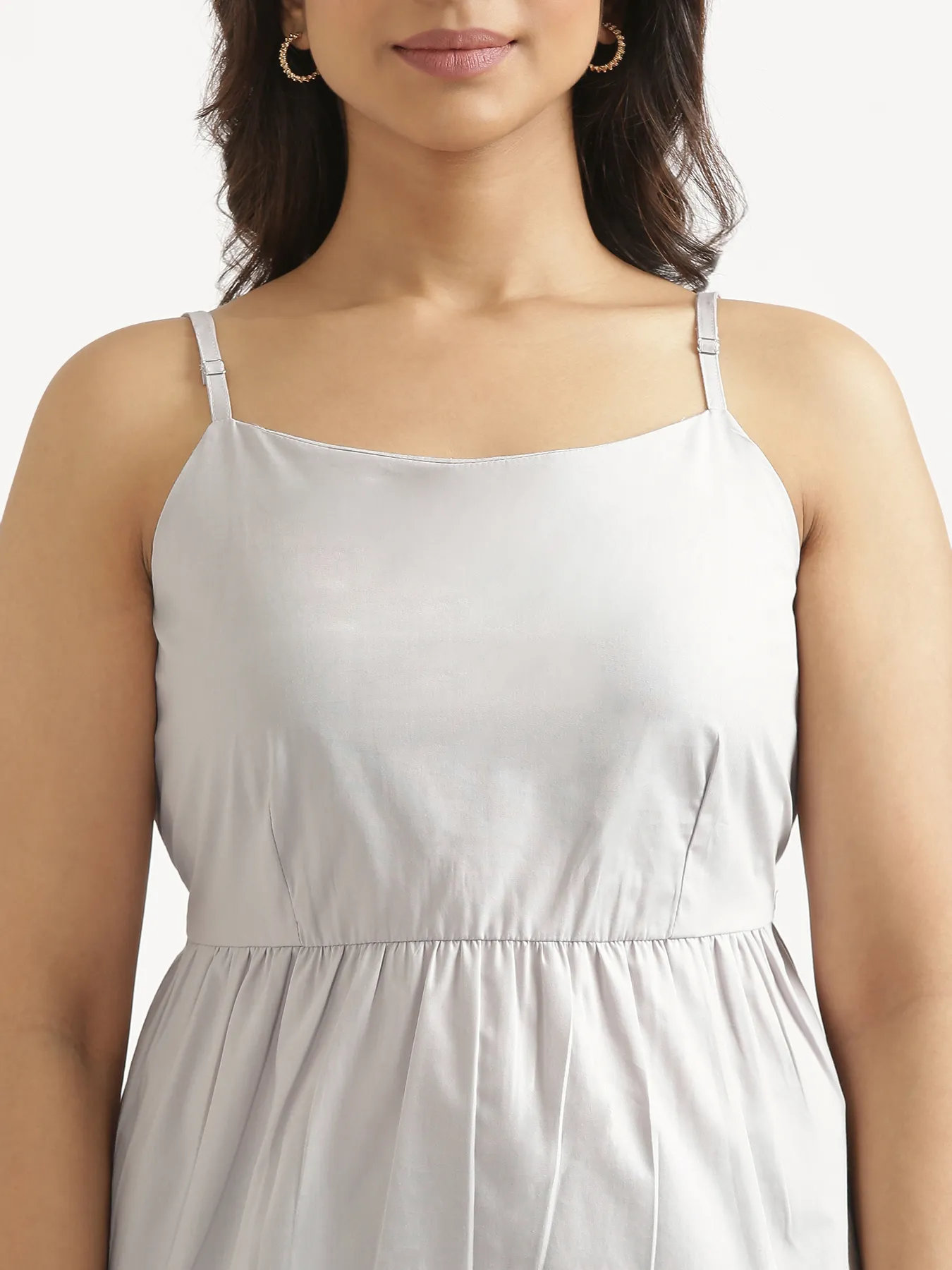 Women Light Grey Better Cotton Peplum Top - Image 7