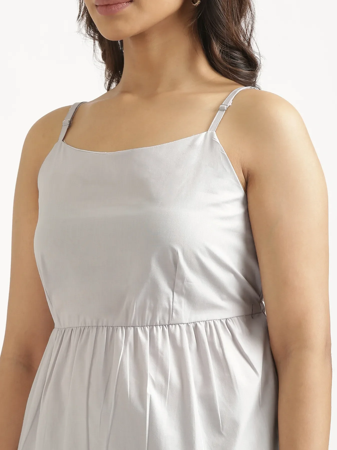 Women Light Grey Better Cotton Peplum Top - Image 8