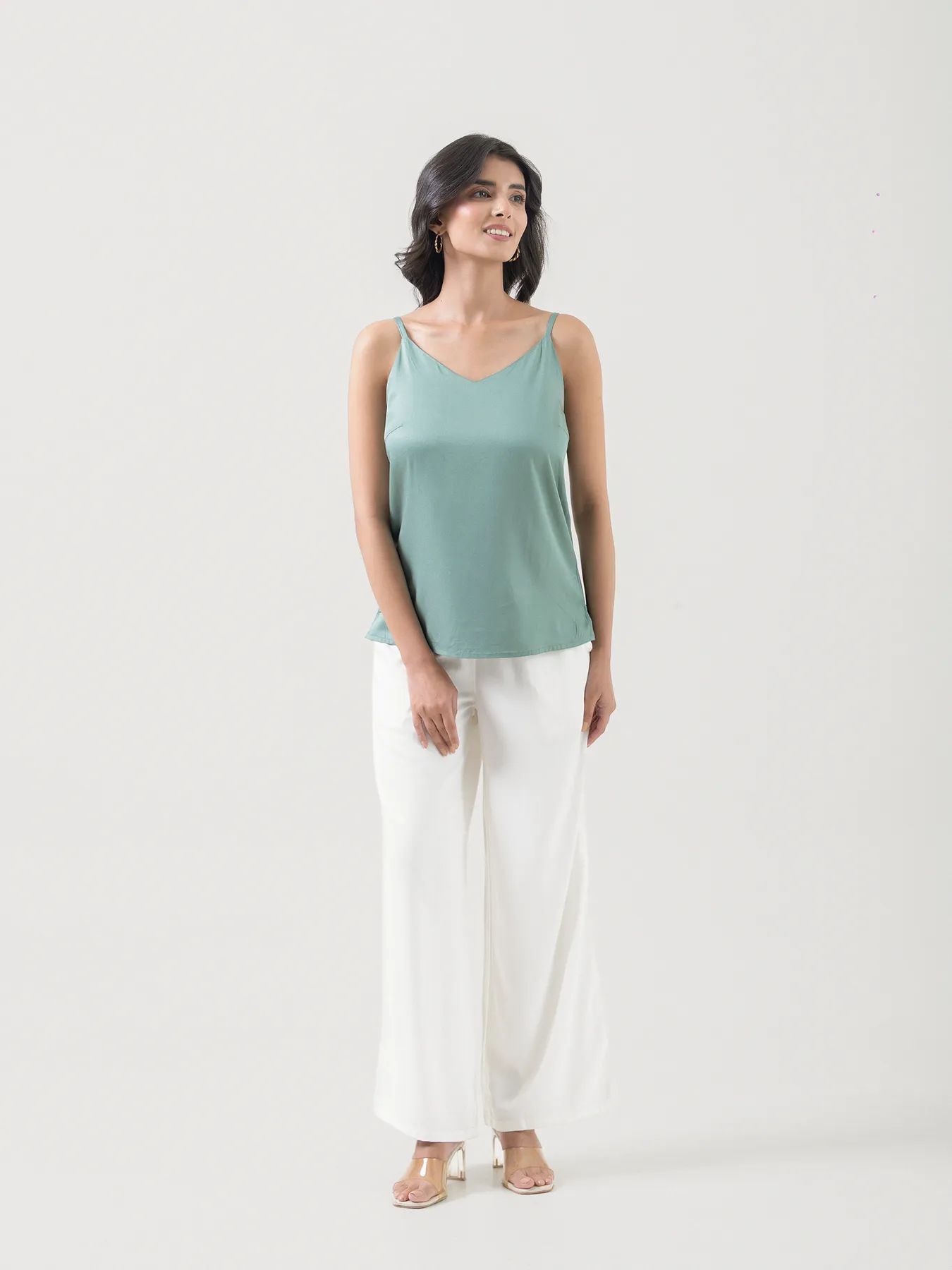 Women Jade Flowy Camisole Top - Image 4