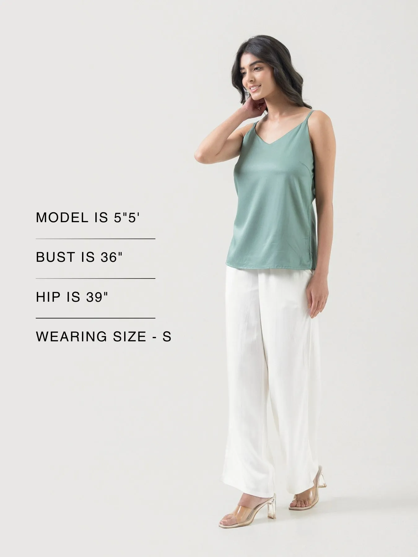 Women Jade Flowy Camisole Top - Image 9