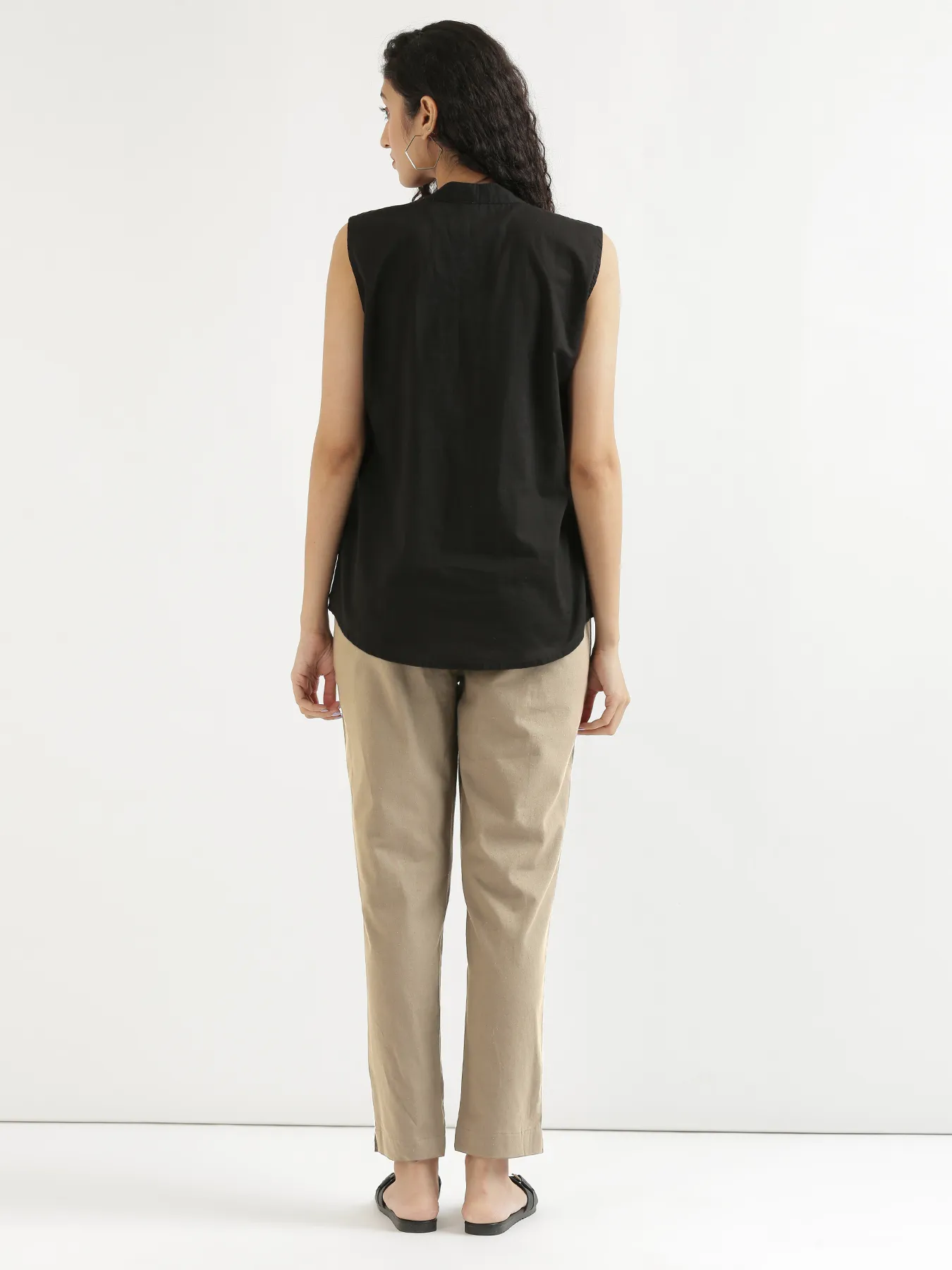 Women Khakhi Cotton Pant - Image 9
