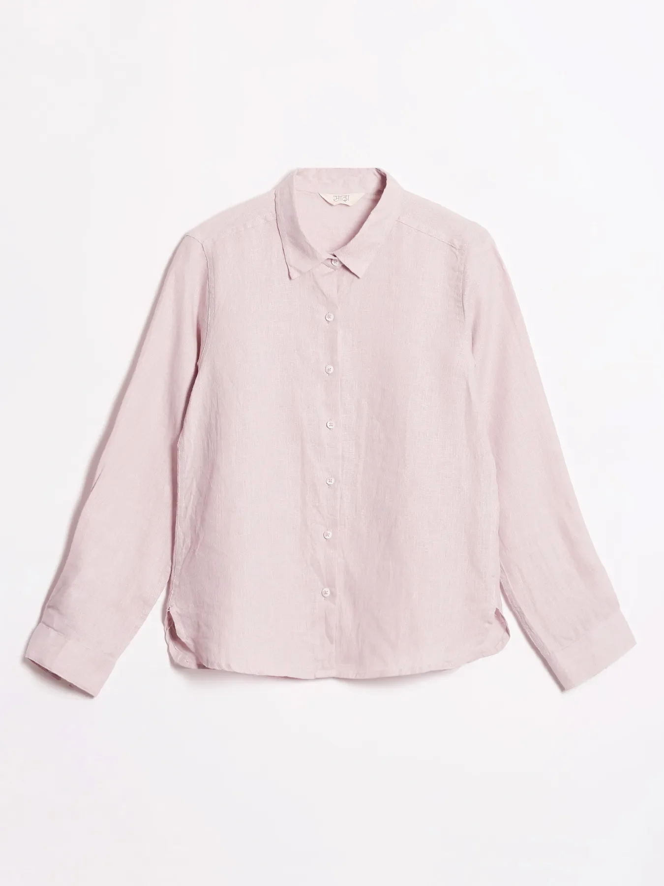 Women Light Pink Pure Linen Shirt - Image 16