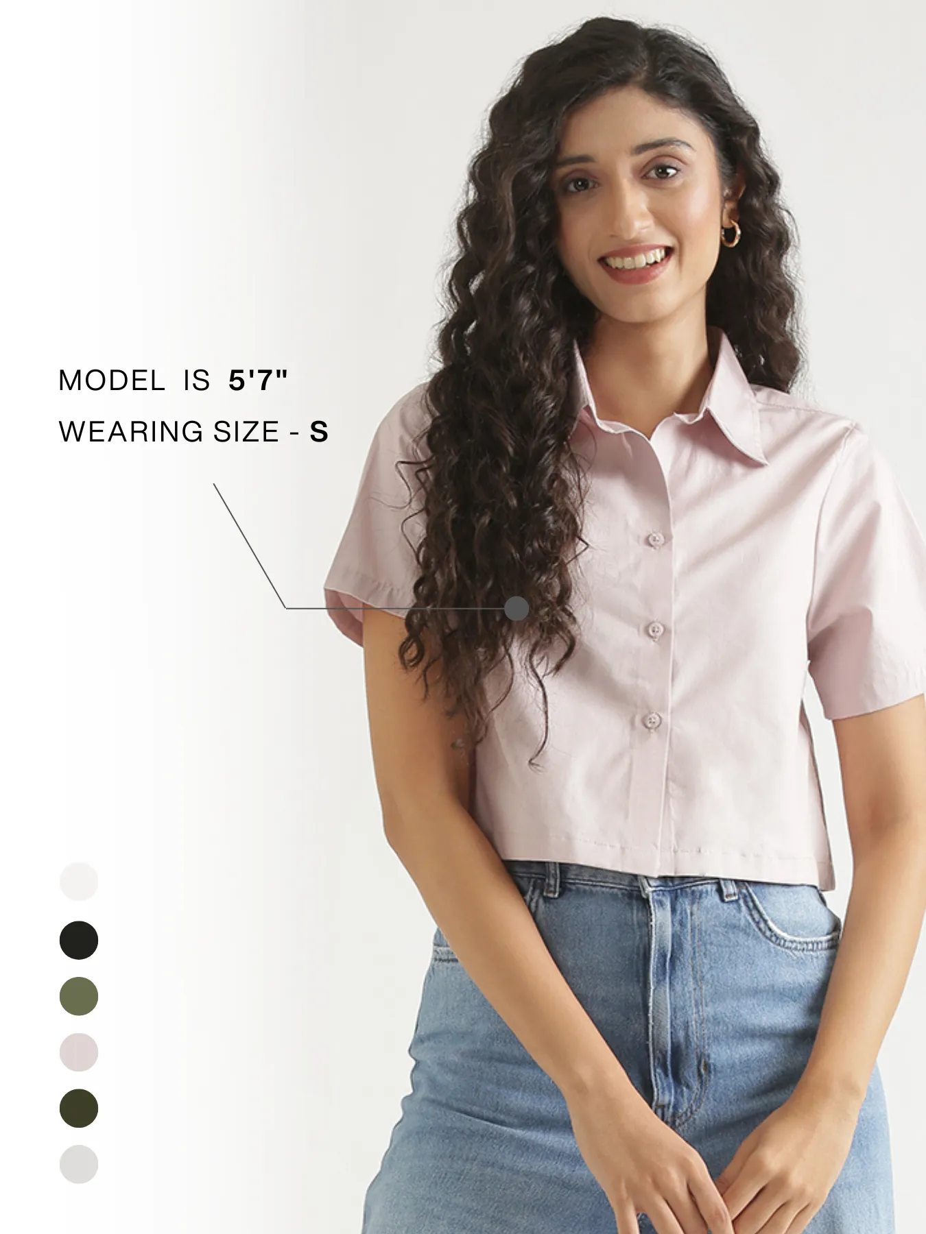 Women Mauve Pink Better Cotton Crop Shirt - Image 14