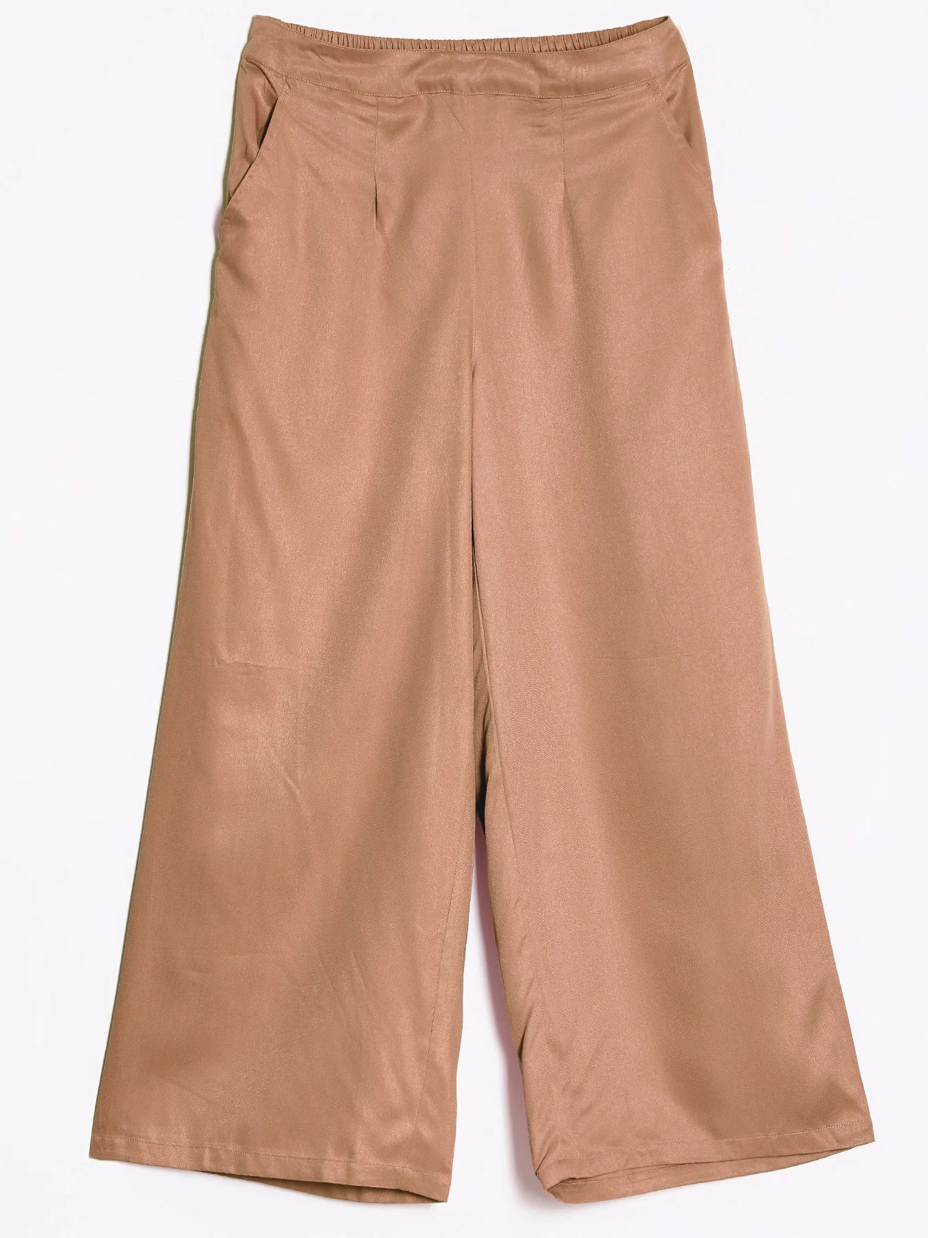 Women Mocha Mousse Viscose Palazzo Pant - Image 11