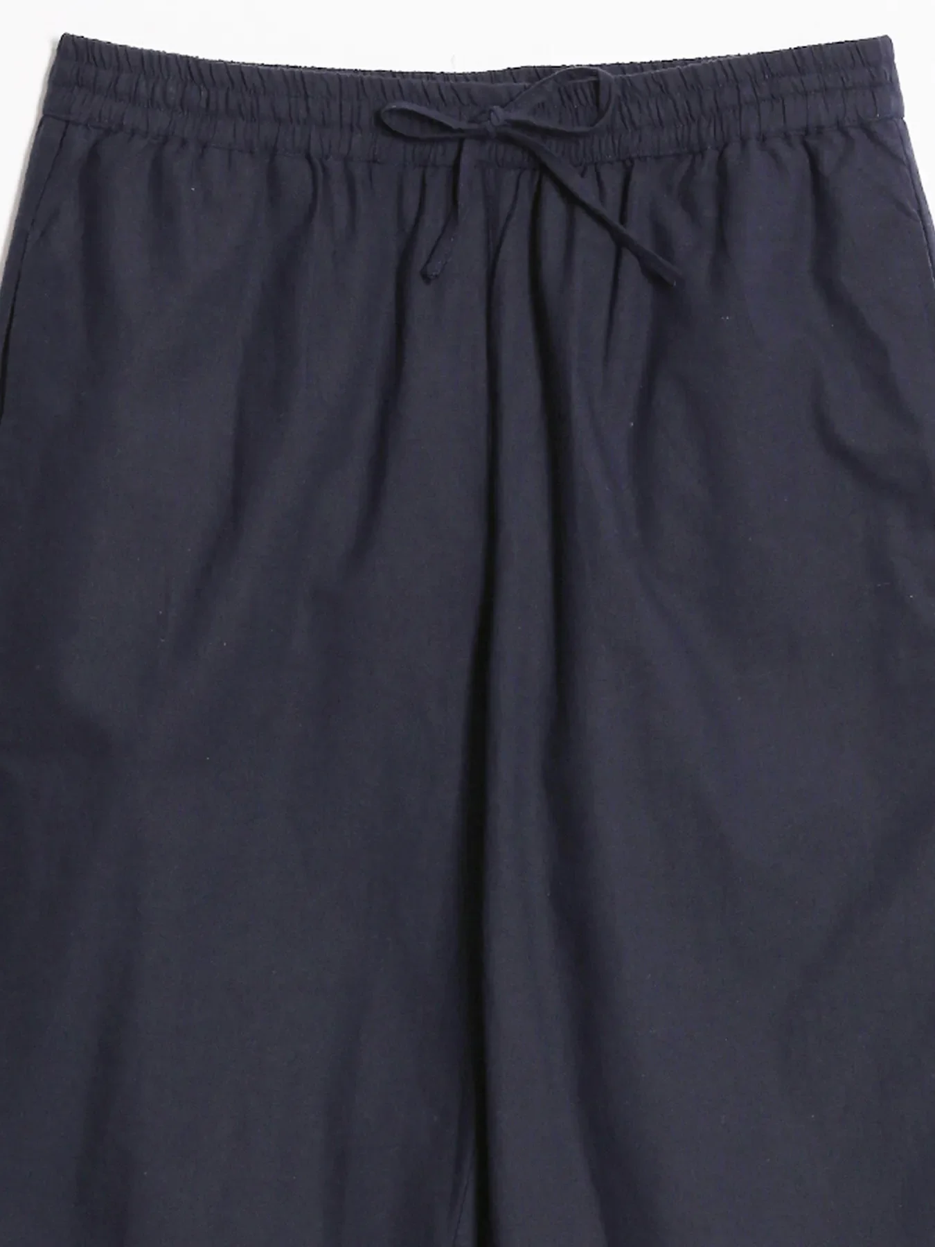 Women Navy Blue Cotton Straight Pant - Image 11