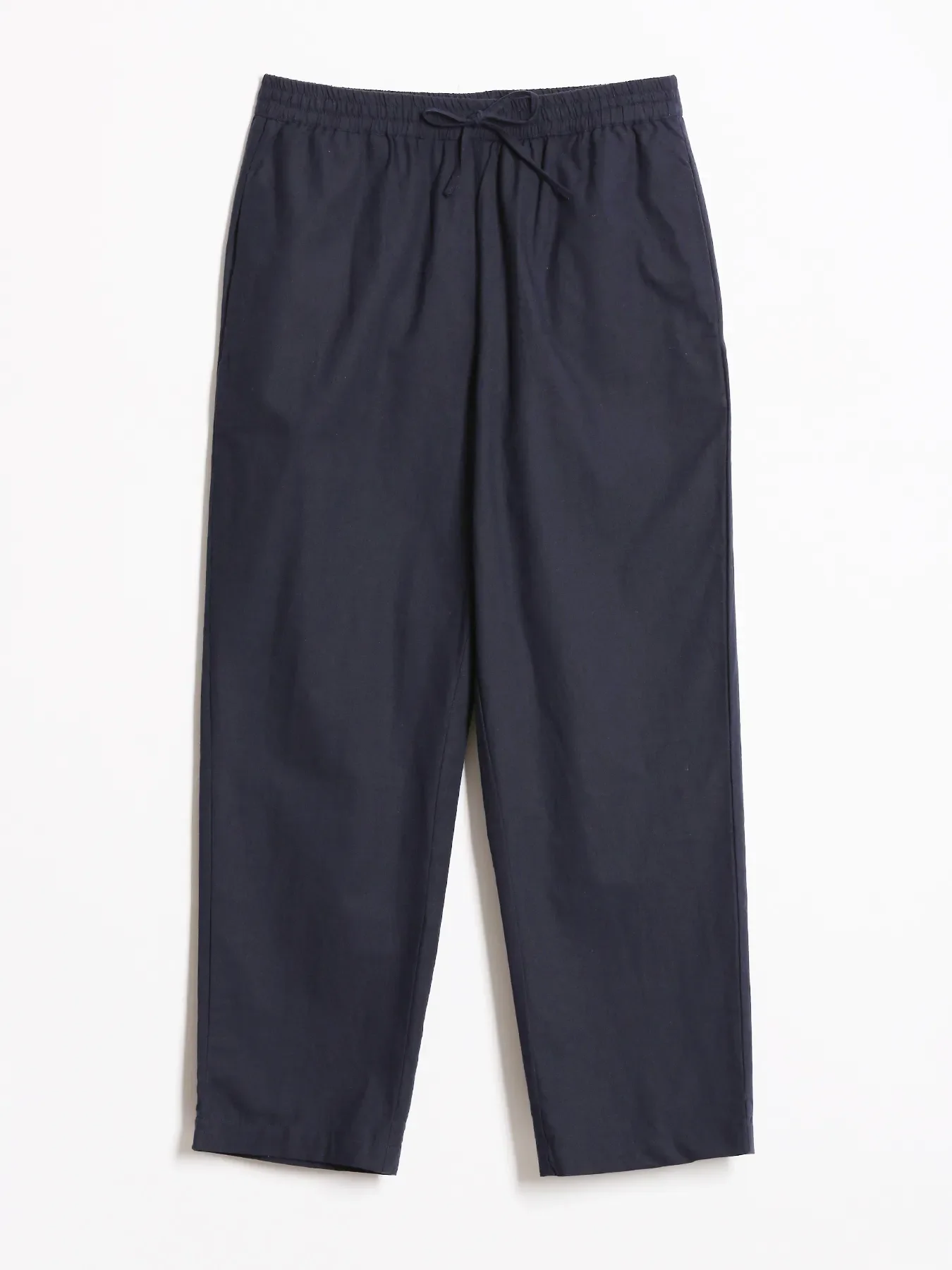 Women Navy Blue Cotton Straight Pant - Image 12