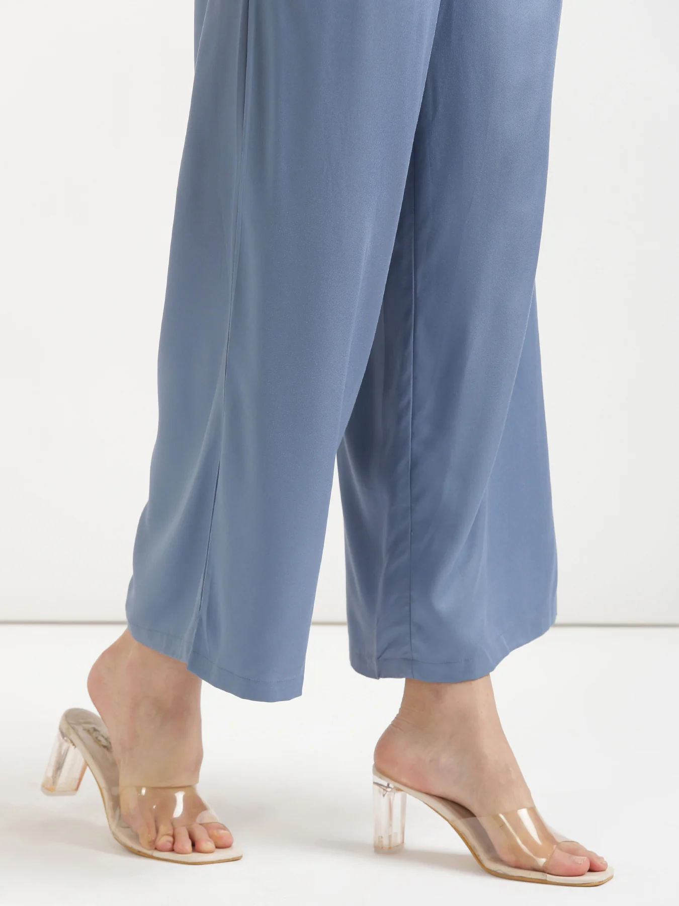 Women Plus Size English Blue Viscose Palazzo Pant - Image 5