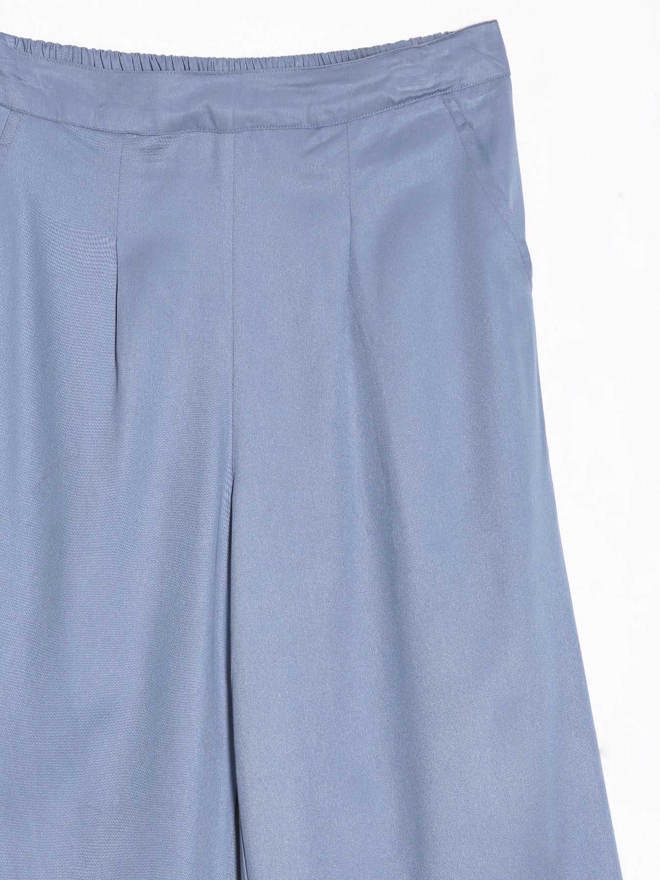 Women Plus Size English Blue Viscose Palazzo Pant - Image 9