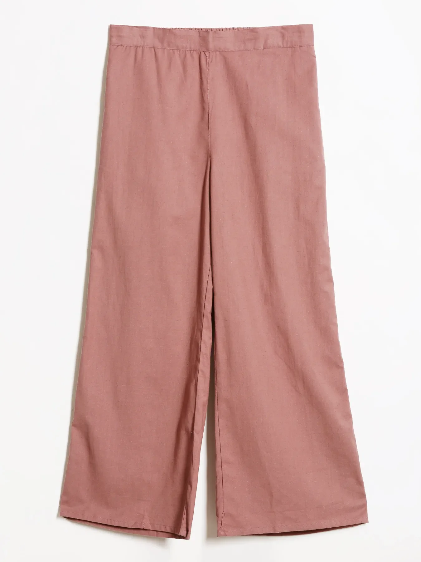 Women Rose Taupe Airy Linen Wide Leg Pant - Image 17