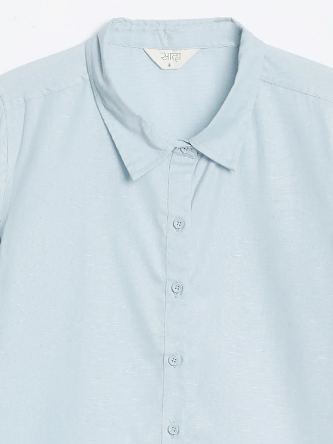 Women Sky Blue Airy-Linen Shirt - Image 17