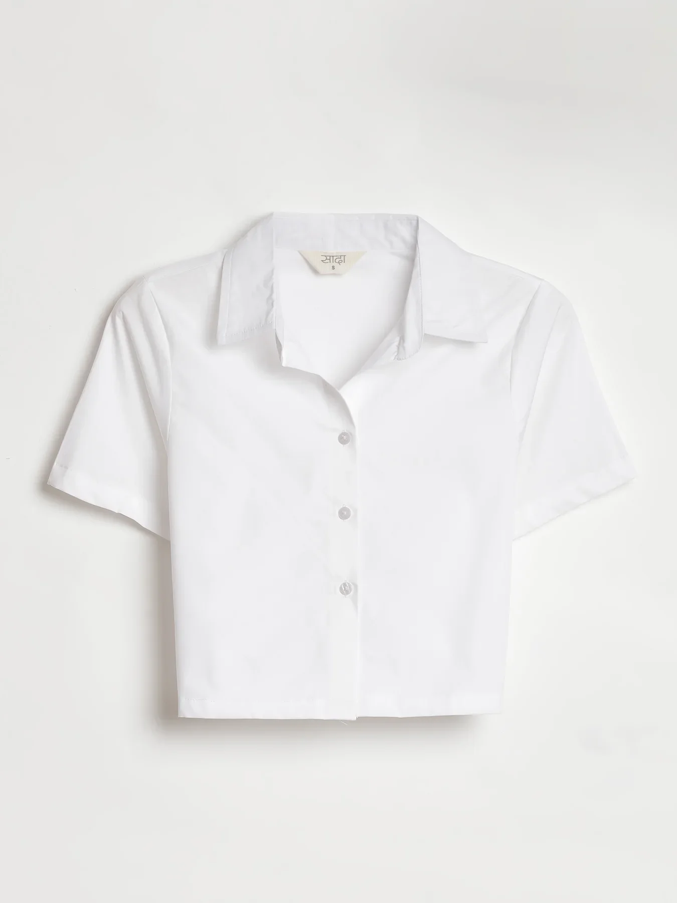 Women White Better Cotton Crop Shirt - Image 12