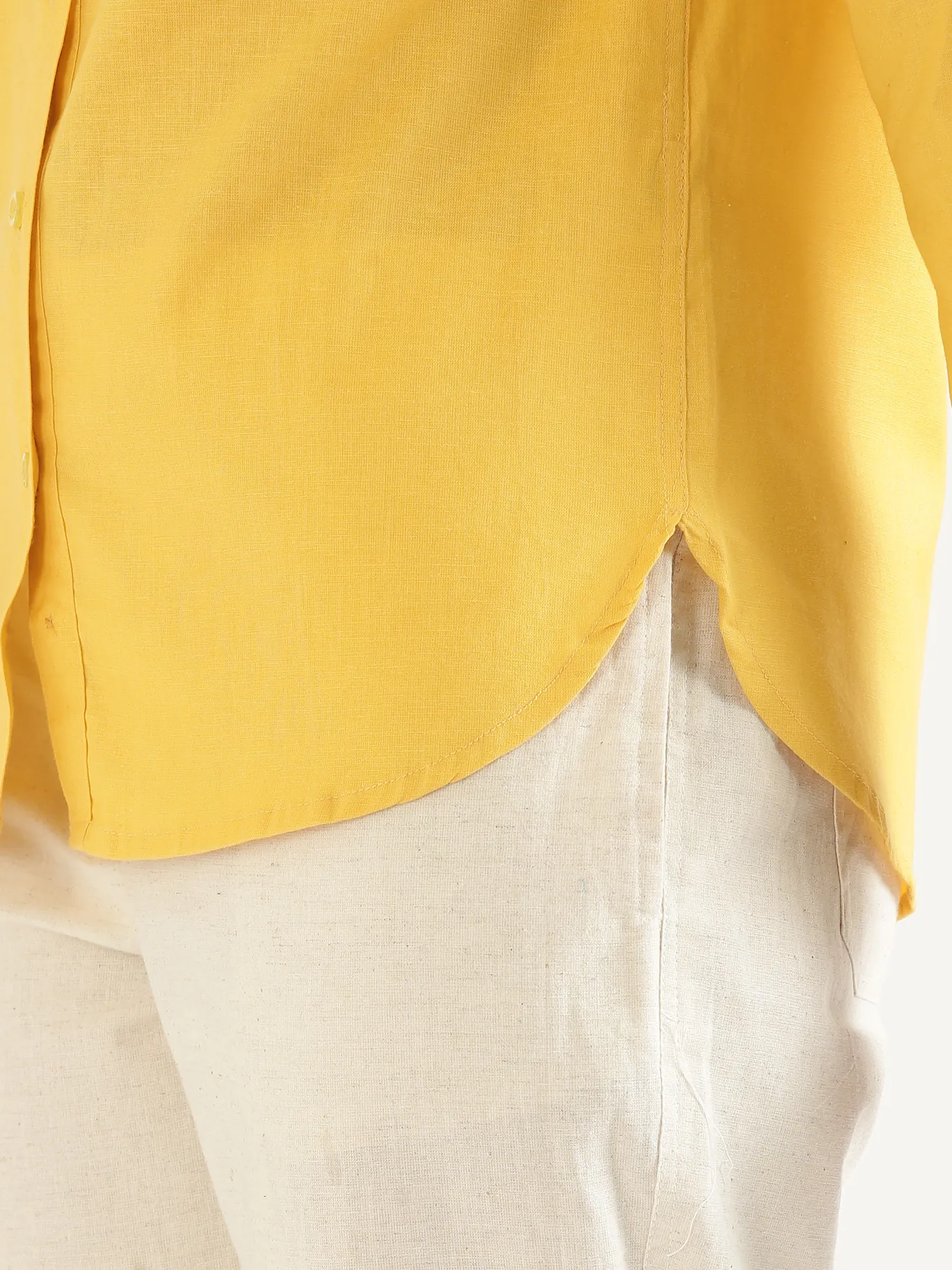 Women Yellow Airy-Linen Shirt - Image 14