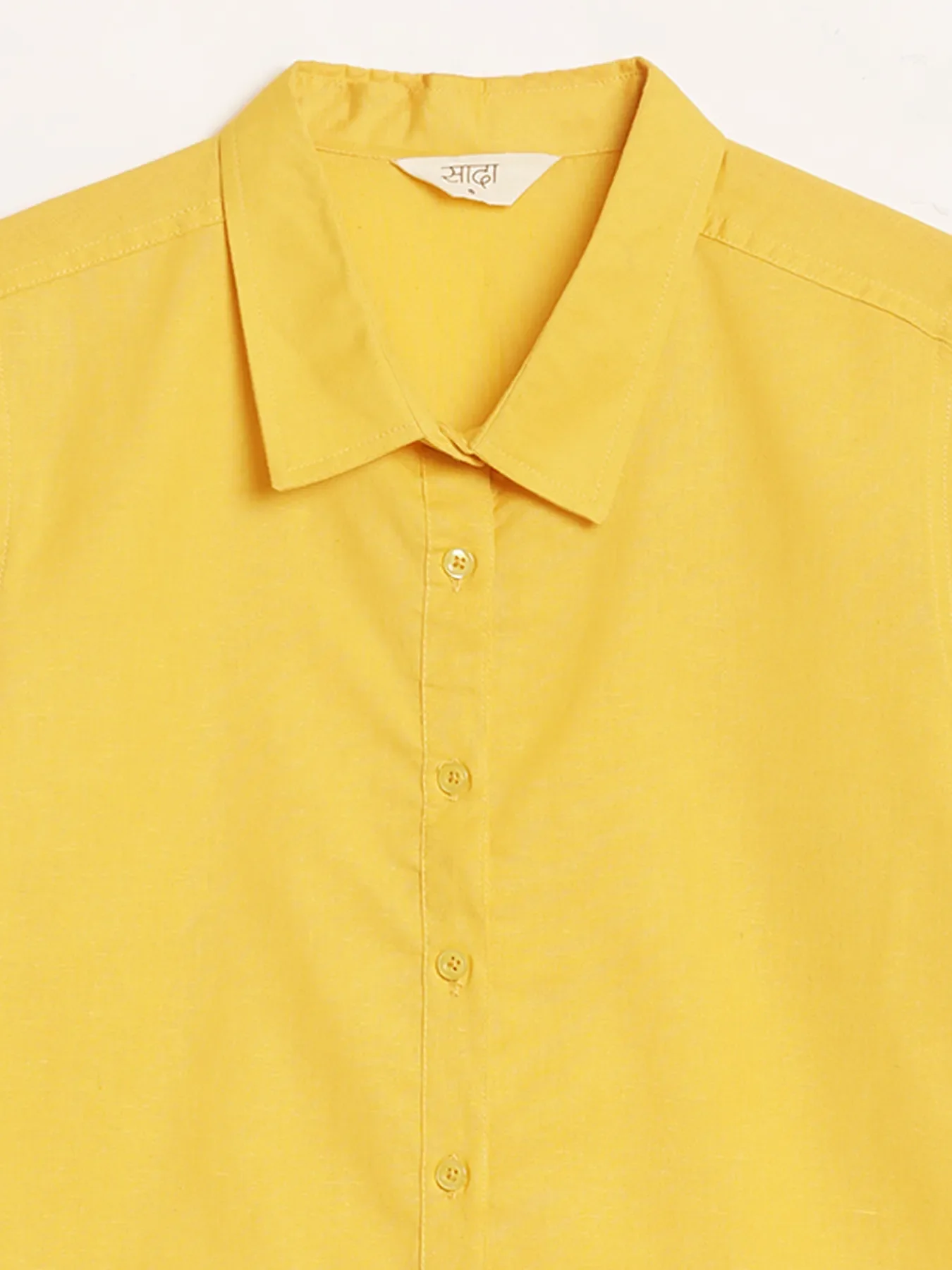 Women Yellow Airy-Linen Shirt - Image 15