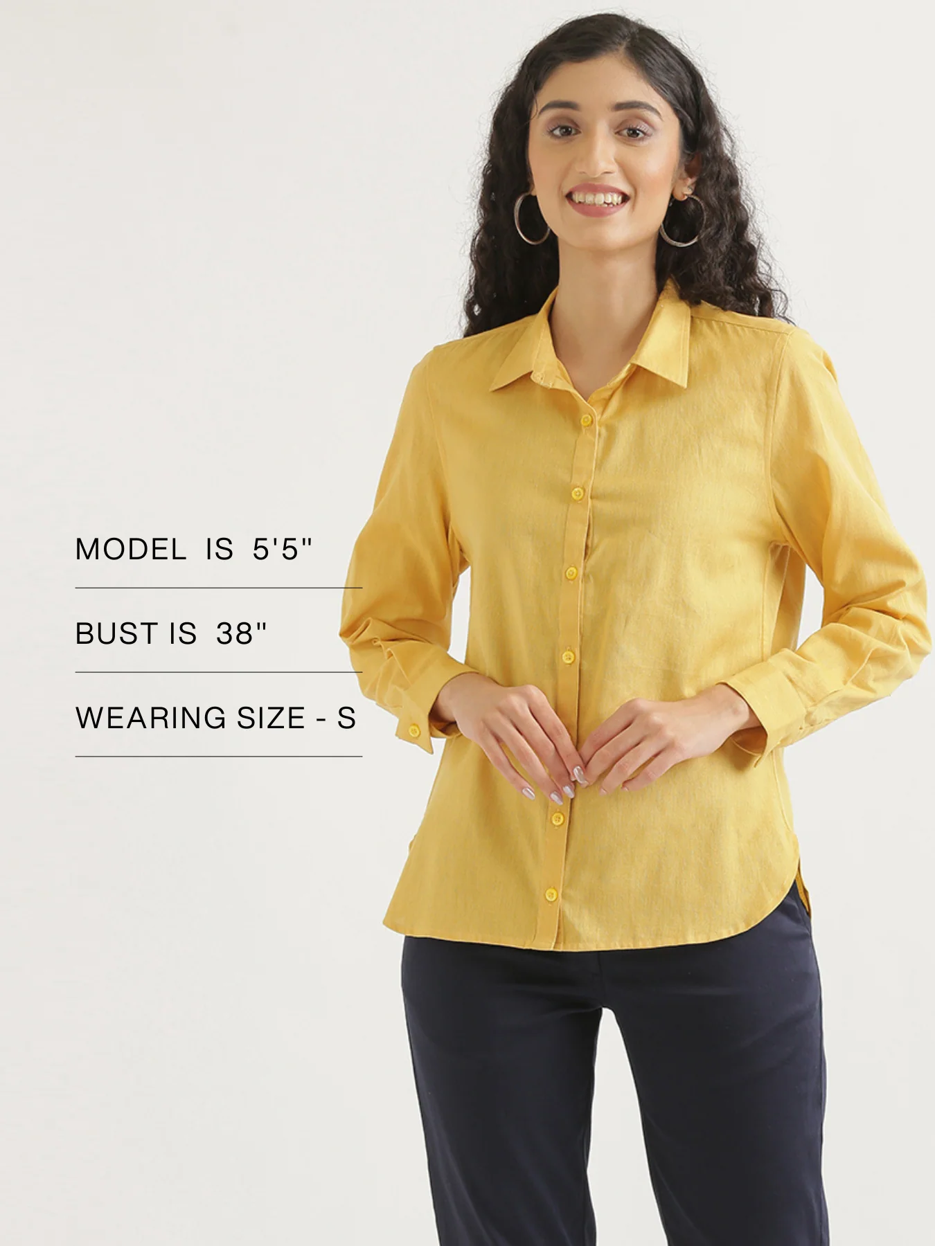 Women Yellow Airy-Linen Shirt - Image 17